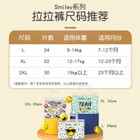 Beaba: 碧芭宝贝 Beaba 碧芭Smiley笑脸婴儿拉拉裤L/XL/2XL超薄透气大码宝宝尿不湿 笑脸拉拉裤 L 1包