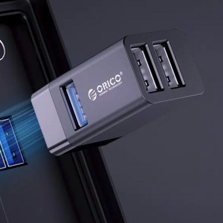 ORICO 奥睿科 USB3.0集线器 一分三 铝合金 灰色
