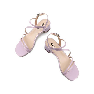 BeLLE 百丽 女士中跟凉鞋 3L8A1BL0 粉紫 35