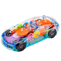 优迭尔 电动万向透明齿轮概念车音乐儿童玩具车