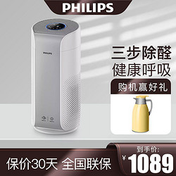 Philips) 空气净化器 家用宠物除甲醛除病毒除细菌PM2.5 京鱼座智能生态产品升级款 AC2958/00