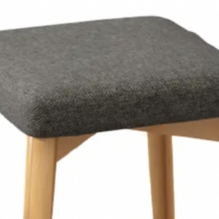 M.S.Feel 蔓斯菲尔 N19 现代实木餐椅 深灰色 榉木圆腿款