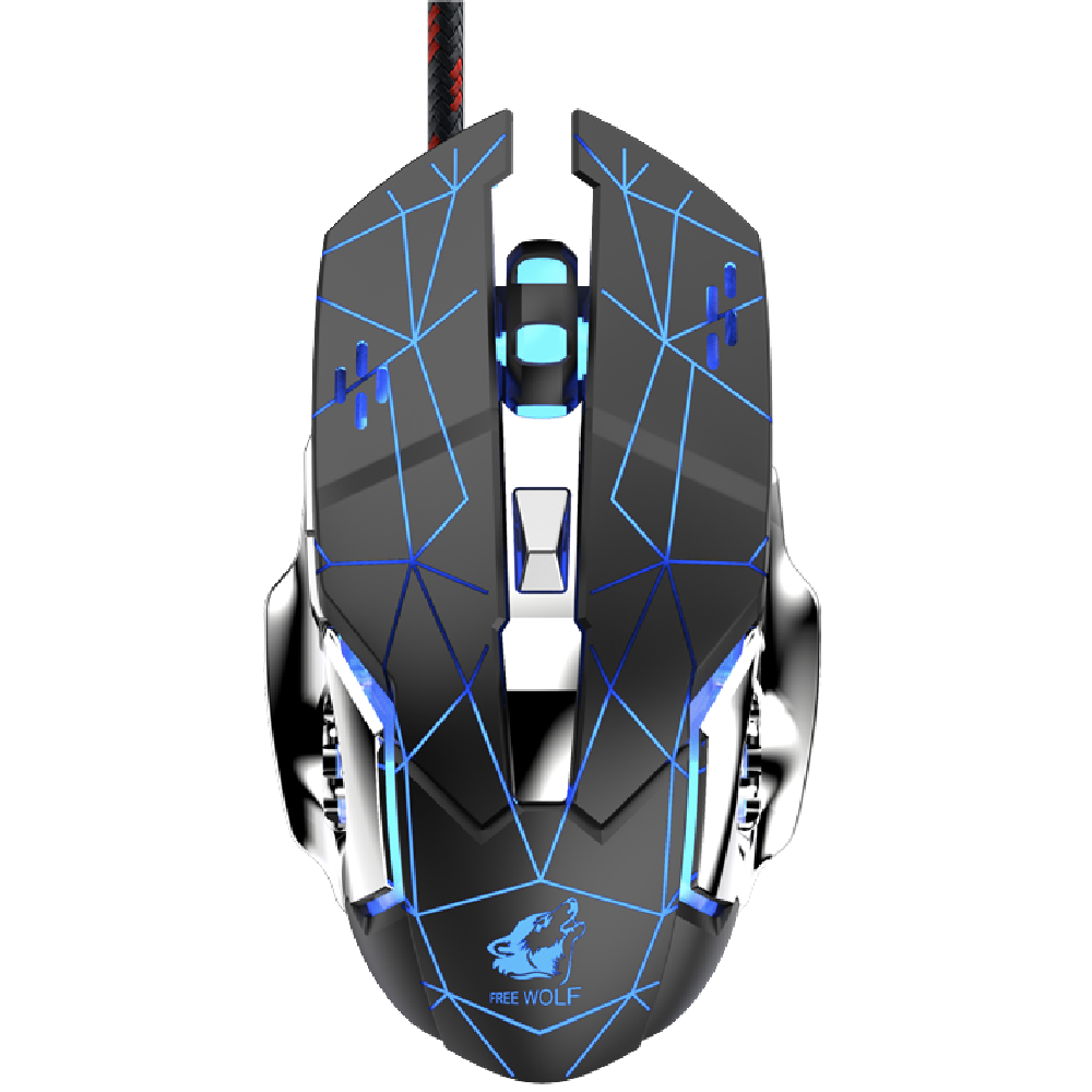 BASIC 本手 电竞静音版 有线鼠标 3200DPI RGB 黑色