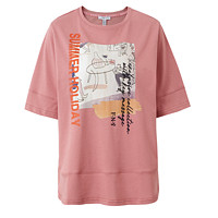 FINITY 菲妮迪 女士圆领短袖T恤 FZ1TC7432T 粉色 S
