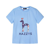 HAZZYS 哈吉斯 HZPXBD02CT502 男童圆领T恤 天空蓝 130cm