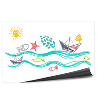 deli 得力 50220 家用磁性软白板 90*60cm