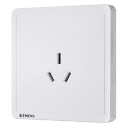 siemens西门子开关插座面板致典系列雅白色开关插座10a三孔插座