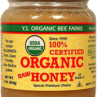 Y.S. ECO BEE FARMS 100% Certified Organic Raw Honey 1 lb (454 grams) Paste