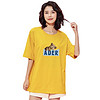 YALU 雅鹿 女士圆领短袖T恤 Y1210003 ADER熊款 黄色 S