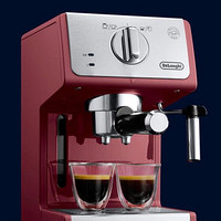 PLUS会员：De'Longhi 德龙 趣享系列 ECP33.21.R 半自动咖啡机 红色