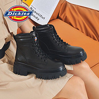 Dickies 帝客 马丁靴女 粗跟英伦风单靴百搭头层牛皮厚底女靴