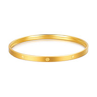 minGR 明牌珠宝 亮点系列 AFI0062 钻纹足金手镯 5.8cm 14.24g