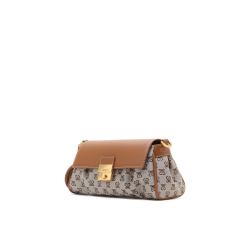 staccato思加图2022春季新款复古老花斜挎包单肩包褶皱小包女包