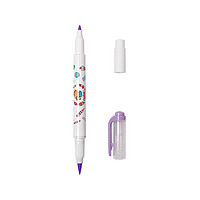 ZEBRA 斑马 Brush柔和色系列 WFT8-CS-MPU 双头荧光笔 蜡笔小新联名款 柔和紫 单支装