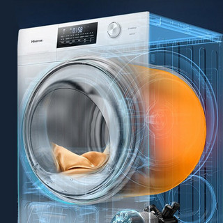 Hisense 海信 纤薄系列 HG100DG14D+GHB100DG 热泵式洗烘套装 白色