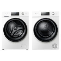 Hisense 海信 纤薄系列 HG100DG14D+GHB100DG 热泵式洗烘套装 白色