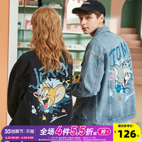 唐狮 TONLION春秋季新款情侣牛仔外套宽松男女外套潮情侣装