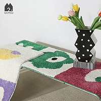 原创设计花漾地毯卧室床边地垫鸽子卡通可爱毛绒ins风-花园鸟（青草绿）-400*1200MM