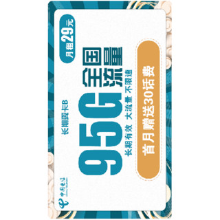 CHINA TELECOM 中国电信 5G长期翼卡B 29元/月