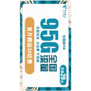 CHINA TELECOM 中国电信 5G长期翼卡B 29元/月