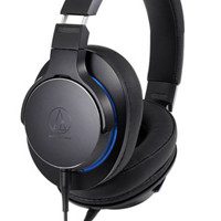 audio-technica 铁三角 ATH-MSR7b 耳罩式头戴式动圈有线耳机 黑色 3.5mm