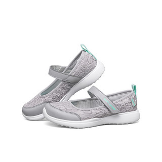 SKECHERS 斯凯奇 Microstrides Sandal 女童蕾丝凉鞋 302075L/GRY 灰色 28.5码