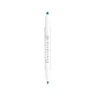 ZEBRA 斑马牌 双头柔和荧光笔 mildliner系列单色划线记号笔 学生标记笔 WKT7 柔和苏打蓝