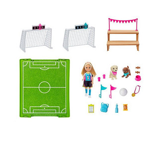 Barbie 芭比 小凯丽的世界系列 GHK37 小凯莉和宠物们的足球运动会 芭比娃娃