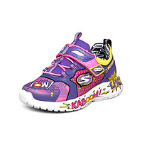 SKECHERS 斯凯奇 Dynamight 女童休闲运动鞋 302204N/PKPR 粉红色/紫色 22码