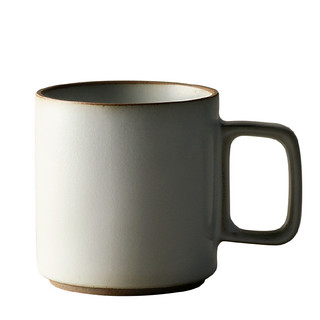 九土日式复古粗陶咖啡杯陶瓷杯子情侣对杯家用马克杯办公室茶杯 复古白