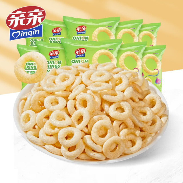 亲亲 膨化零食 7g*10包洋葱圈 休闲食品