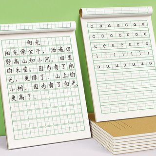 金枝叶 130 小学牛皮纸作业本 上下翻页 14张 田字10+拼音10+生字10 30本装