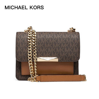 MICHAEL KORS MK 女包 迈克科·尔斯（MICHAEL KORS） JADE系列棕拼色单肩斜挎包 32H9GJ4C0B BRN/ACORN