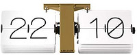 KARLSSON 翻页钟（无外壳），白色，黄铜支架，钢，8.5 x 36 x 14 cm