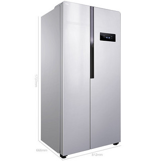 TCL BCD-430WEZ50 风冷(无霜)对开门冰箱 430L 闪白银