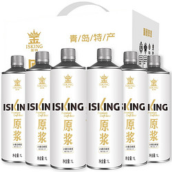 ISKING 金特 青岛特产12度原浆啤酒1L*6罐礼盒整箱装国产精酿小麦白啤酒扎啤 金特原浆白啤1L*6桶拧盖装