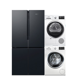 SIEMENS 西门子 KC97E1549C+WM14P2602W+WT47W5601W 冰箱洗烘套装