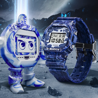 CASIO 卡西欧 G-SHOCK系列 42.8毫米石英腕表 DW-5600BWP-2 青花瓷款