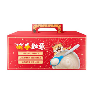 Gerber 嘉宝 米粉 国产版 1段 原味+钙铁锌+小米味 250g*3罐 新春虎年礼盒装