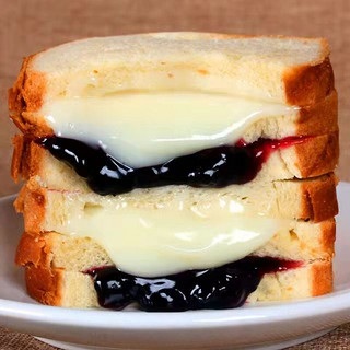 乐盟 海苔肉松乳酪吐司夹心咸面包整箱休闲零食手撕面包早餐代餐食品点心 蓝莓乳酸菌面包