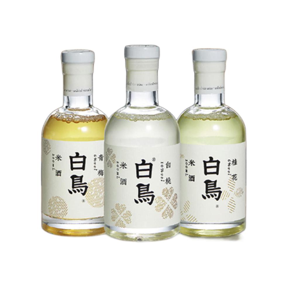 白鸟 米酒组合装 3口味 200ml*3瓶（青梅味+白桃味+桂花味）