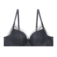 Aimer 爱慕 水光潋滟系列 女士无钢圈文胸 AM177551 深灰色 80A