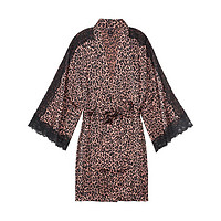 VICTORIA'S SECRET 维多利亚的秘密 女士睡袍 11179102 黑色豹纹印花 M