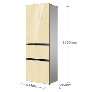 Homa 奥马 BCD-301WFDA 风冷多门冰箱 301L 香槟金
