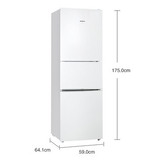 SIEMENS 西门子 KG23N1116W 直冷三门冰箱 226L 白色