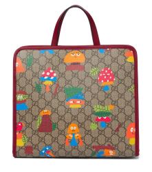 GUCCI 古驰 x Nina Dzyvulska GG 印花帆布手提包 儿童托特包  高度 25cm 宽度 28,5cm深度 10cm