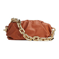 BOTTEGA VENETA 葆蝶家 POUCH系列 女士CHAIN手拿包 620230VCP407654 枫叶棕 中号