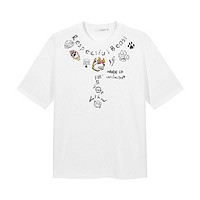 gxgjeans 男装夏季新款t恤男短袖潮流趣味涂鸦印花休闲体恤上衣
