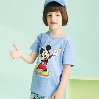 Disney 迪士尼 212T1232 男童套装 蓝色 130cm