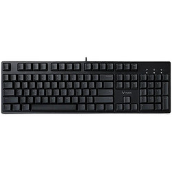 RAPOO 雷柏 V860-104 104键 有线机械键盘 黑色 Cherry黑轴 无光